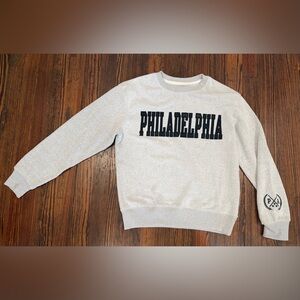 New York Popular Philadelphia Embroidered Crew Neck Sweatshirt Sz Sm Rn100289